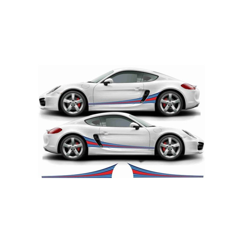 porsche 981 CAYMAN SIDE STRIPES ADESIVI (Prodotto compatibile)