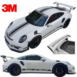 PORSCHE 991 GT3 RS side Stripes DECALS (Compatible Product)