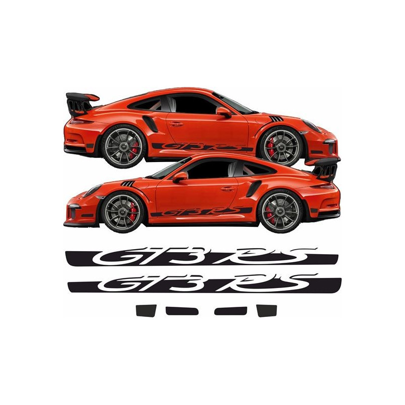 PORSCHE 991 GT3 RS side Stripes AUTOCOLLANT (Produit compatible)
