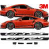 PORSCHE 991 GT3 RS 3M side Stripes ADHESIVOS (Producto compatible)