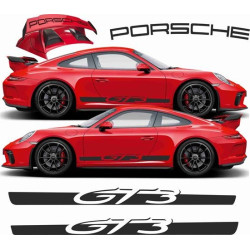 PORSCHE 991 GT3 side Stripes AUTOCOLLANT (Produit compatible)