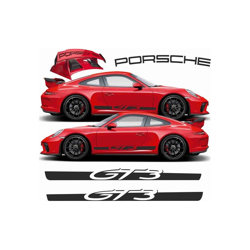 PORSCHE 991 GT3 side Stripes ADESIVI (Prodotto compatibile)