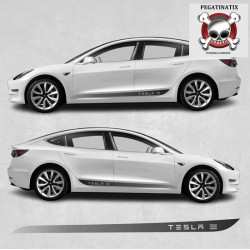 Tesla Model 3 side Stripes ADESIVI (Prodotto compatibile)