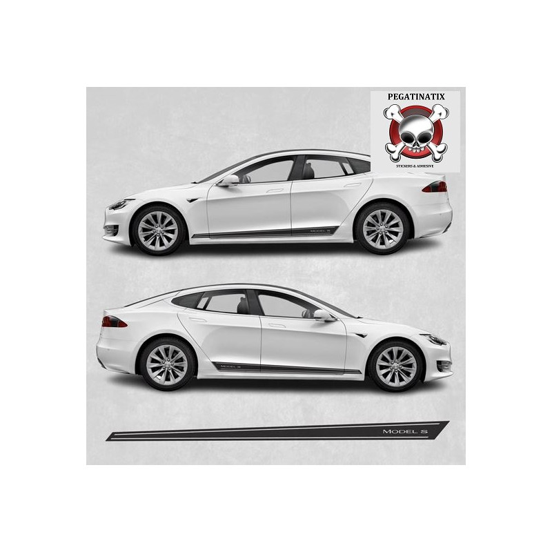 Tesla Model S side Stripes ADESIVI (Prodotto compatibile)