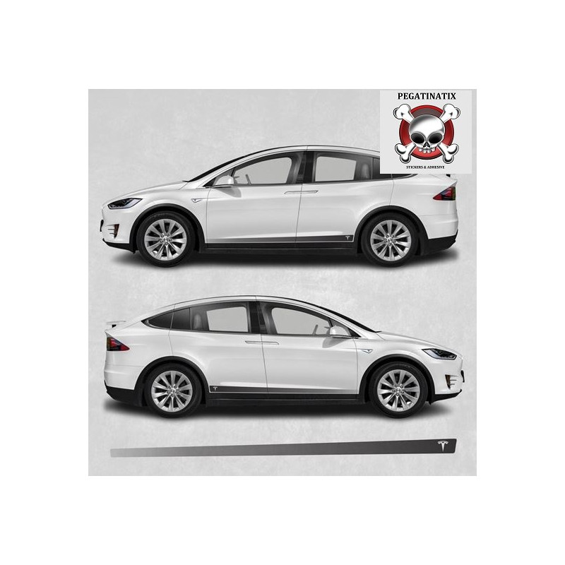 Tesla Model X side Stripes ADHESIVO (Producto compatible)