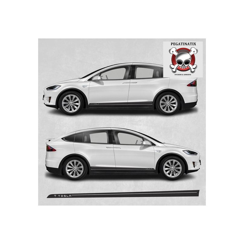 Tesla Model X side Stripes STICKER (Compatible Product)