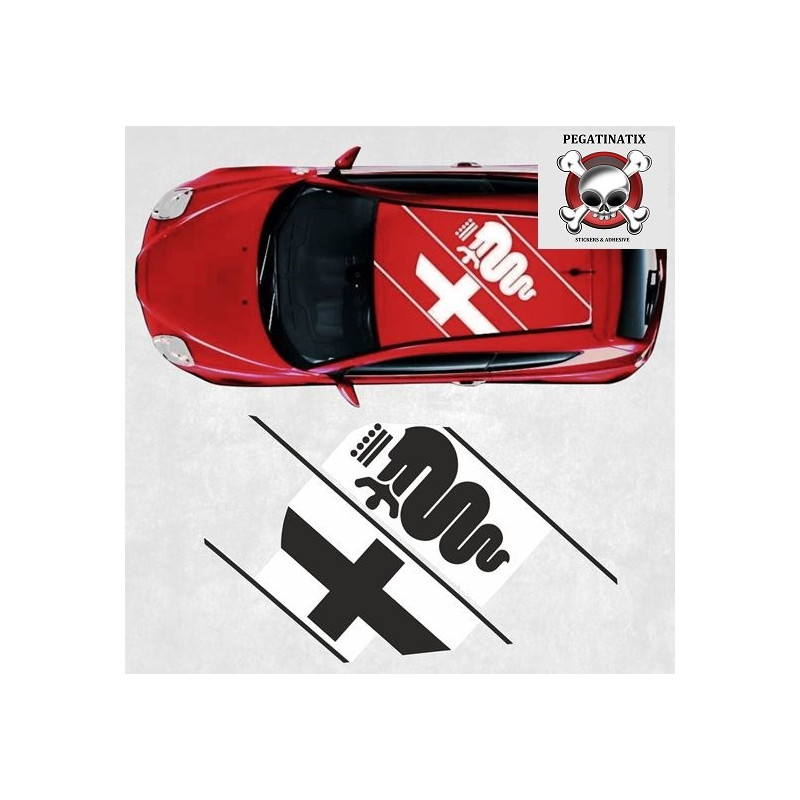 AUTOCOLLANT LOGO ALFA ROMEO MITO (Produit compatible)