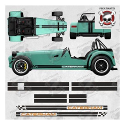 CATERHAM Stripes adesivos (Produto compatível)
