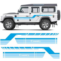 Defender 110 County 1984 - 1986 side Stripes Stickers (Produto compatível)