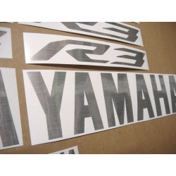 YAMAHA YZF-R3 CUSTOM ALUMINIUM AUTOCOLLANT (Produit compatible)
