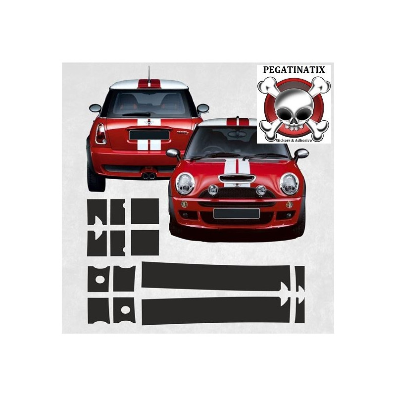 ADESIVOS Mini R50 / R52 / R53 Cooper S Checkmate side Scuttle (Produto compatível)