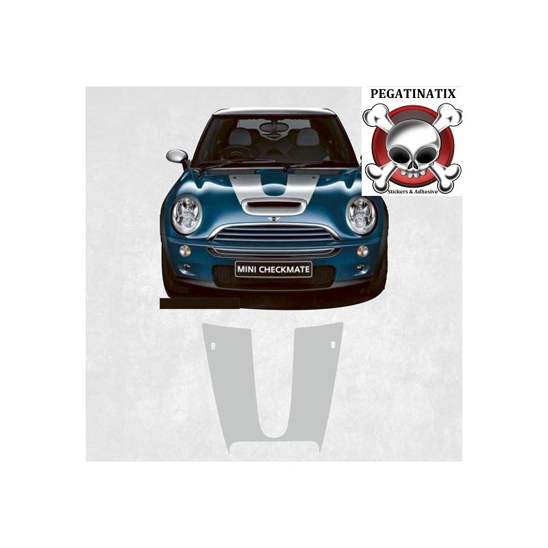 R52 / R53 Cooper S Checkmate Bonnet Stripe DECALS (Compatible Product)