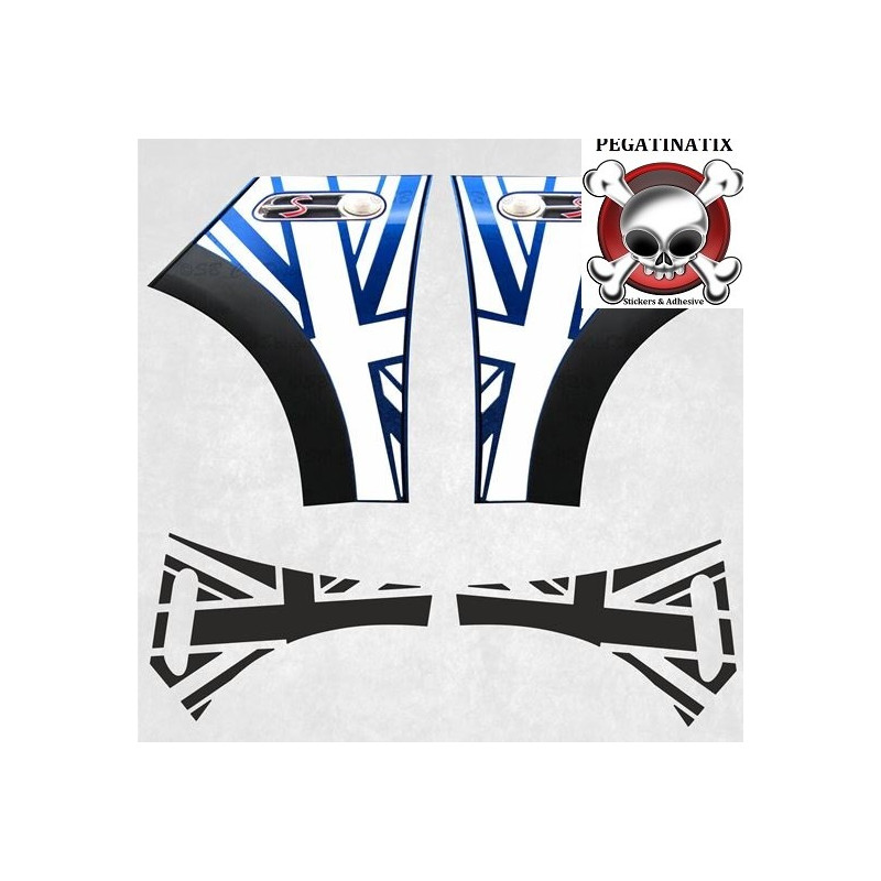 R50 / R53 Cooper S side Scuttle Union Jack ADESIVI (Prodotto compatibile)