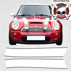 R52 / R53 Cooper S Checkmate Bonnet Stripe AUTOCOLLANT (Produit compatible)