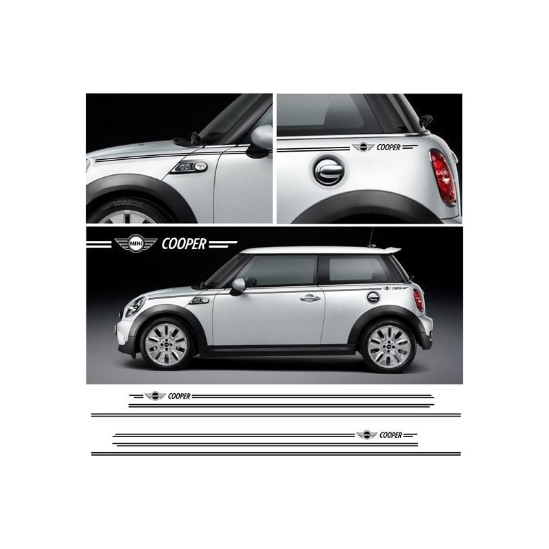 Mini R50 / R52 Cooper side Stripes ADESIVOS (Produto compatível)