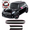 Mini R56 Ray Bonnet & Roof Stripes AUFKLEBER  (Kompatibles Produkt)