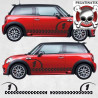 Mini R56 / R57 Chequered side Stripes ADESIVI (Prodotto compatibile)
