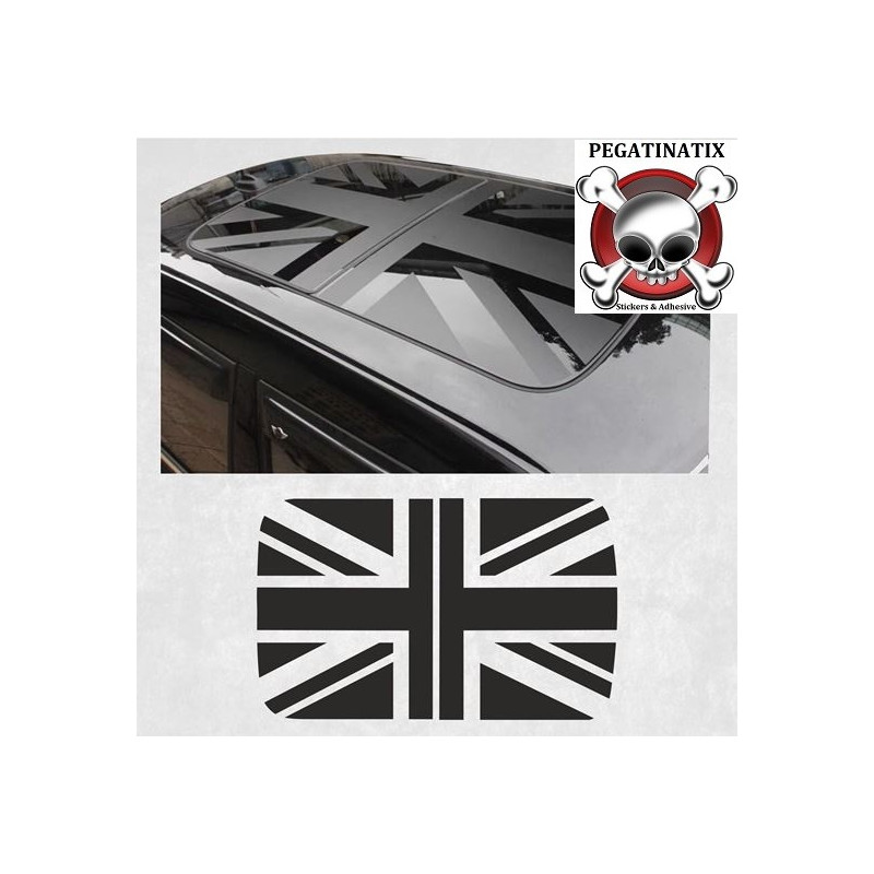 Mini R55 / R56 / R60 panoramic Glass Union Jack AUTOCOLLANT (Produit compatible)