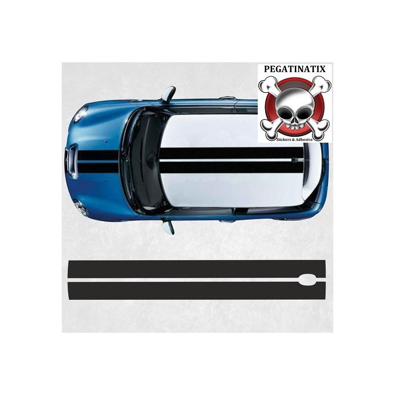 Mini R56 Cooper S Dual Sport Roof Stripes AUFKLEBER  (Kompatibles Produkt)