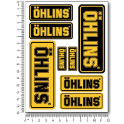 Agip Sponsors silver metallic Large Decal set 12x16 cm Laminated