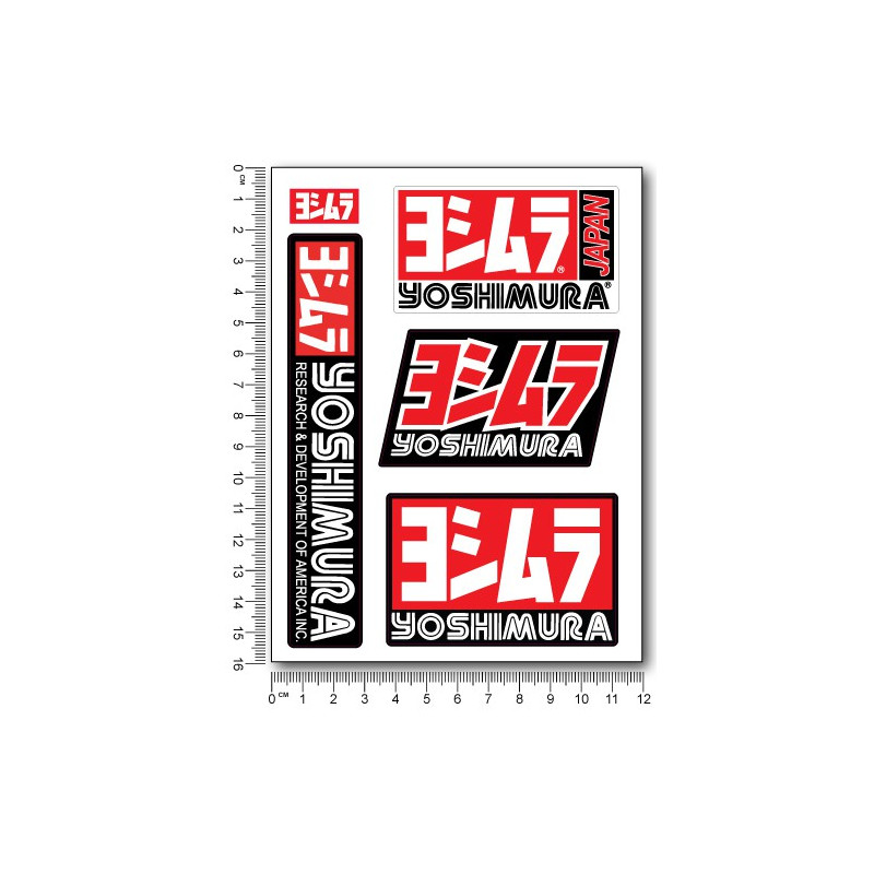 Yoshimura small Decal set 12x16 cm Laminated