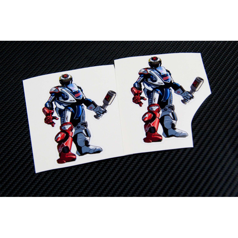 Jorge Lorenzo 99 robot Kool art decals stickers 2 pcs