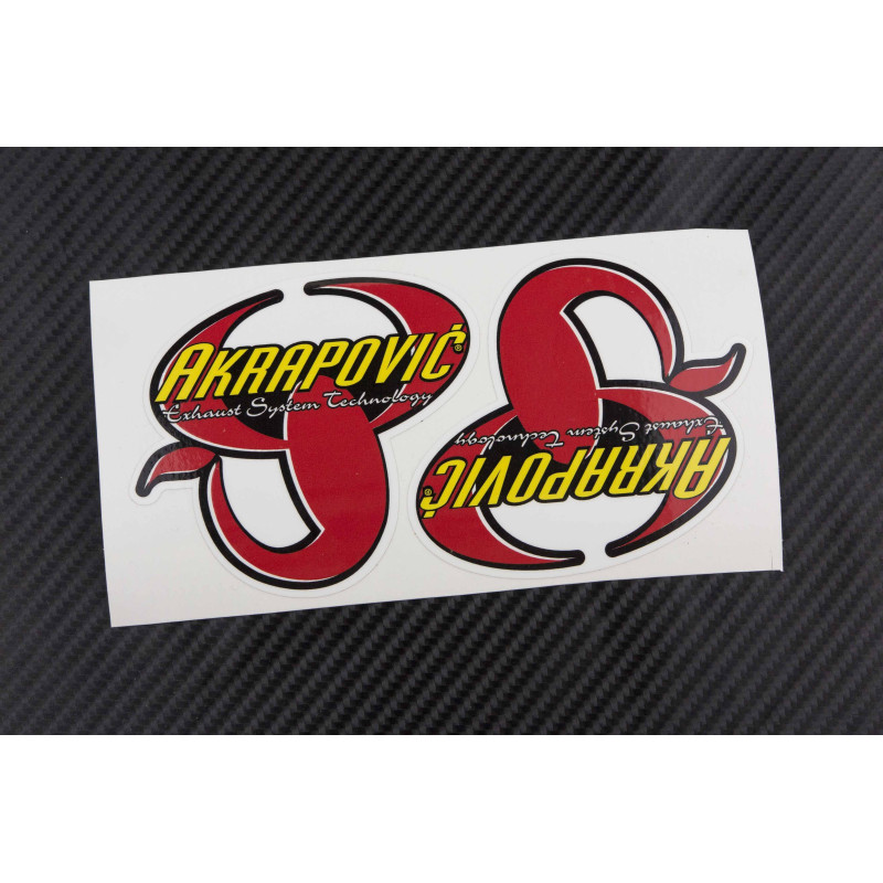 AKRAPOVIC metallic exhaust decals stickers 2 pcs HEAT PROOF!