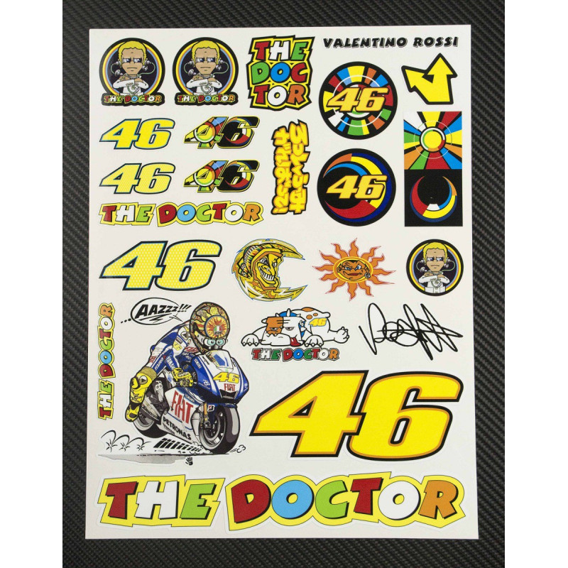 Valentino Rossi 46 The Doctor Large Decal set 24x32 cm Laminated