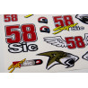 Marco Simoncelli 58 SuperSic Large Decal set 24x32 cm Laminatet