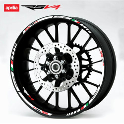 Aprilia RSV4 3 Way Wheel decals stickers rim stripes 12 pcs. RSV Factory Laminated full color