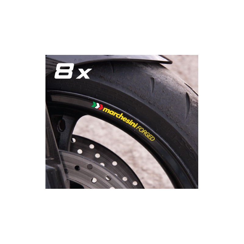 Aprilia Marchesini small Wheel decals rim stripes 8 pcs. Laminated 