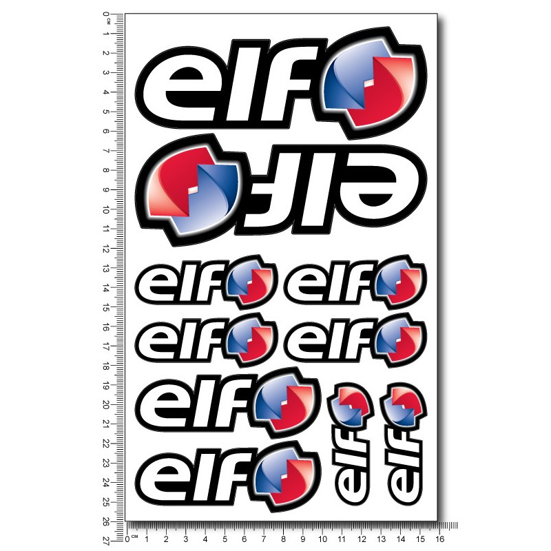 Elf Oils medium Decal sticker set 16x26 cm Laminated Sponsor