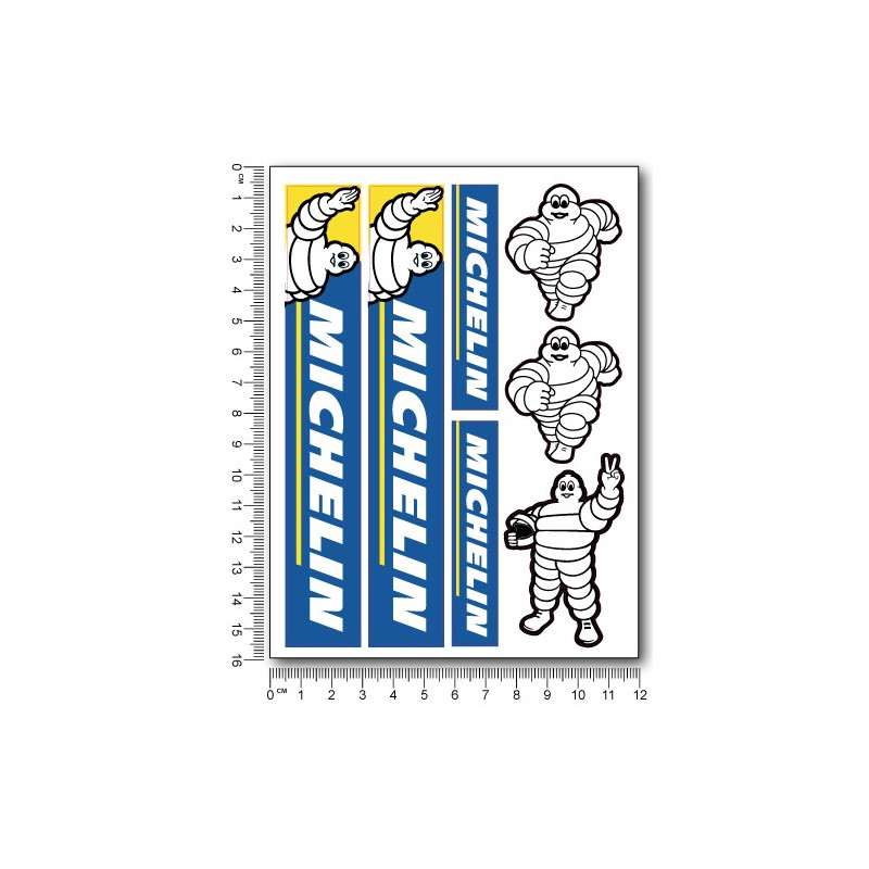 Michelin tyres small Decal set 12x16 cm Laminated
