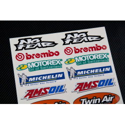Akrapovic Medium Decal set 16x26 cm Laminated