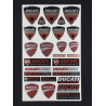DUCATI CORSE silver metallic medium Decal set 16x26 cm Laminated