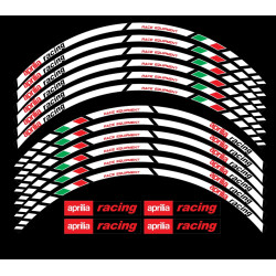 Aprilia Racing wheel decals rim stripes stickers Laminated RSV Tuono white