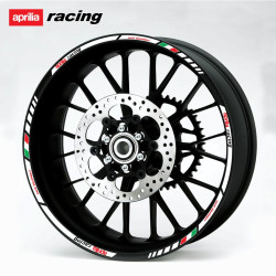 Aprilia Racing wheel decals rim stripes stickers Laminated RSV Tuono white