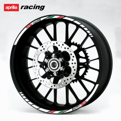 APRILIA RACING Italian flag Wheel decals stickers rim stripes Laminated rvs4 