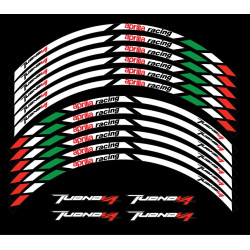 Aprilia Tuono V4 Wheel decals stickers rim stripes Tuono Factory Laminated white