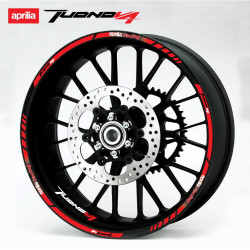 Aprilia Tuono V4 3 Way Wheel decals rim stripes 12 pcs. Laminated full color