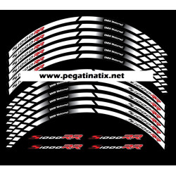 BMW S1000RR wheel decals stickers rim stripes S1000 RR HP4 white