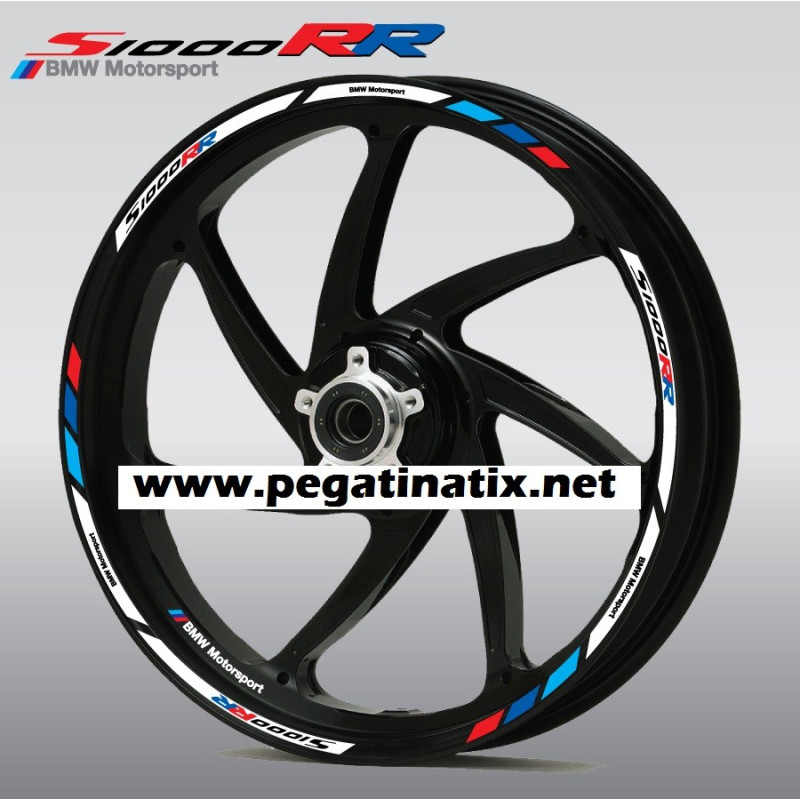 BMW Motorsport S1000RR Wheel decals rim stickers stripes hp4 12+4 pcs.