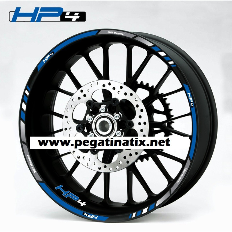 BMW Motorsport HP4 Wheel decals stickers rim stripes S1000RR Blue