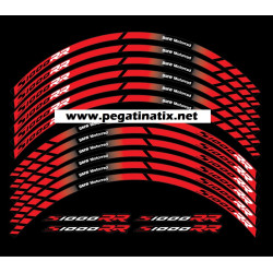 BMW S1000RR wheel decals rim stickers stripes 12 pcs. Laminated HP4