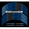 BMW S1000RR wheel decals rim stickers stripes 12 pcs. Laminated HP4 Blue