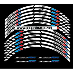 BMW S1000RR wheel decals rim stickers stripes 12 pcs. Laminated HP4 Motorsport
