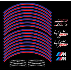 BMW S1000RR MotoGP Safety bike wheel stickers rim stripes 16 pcs. HP4