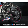 BMW S1000RR MotoGP Safety bike wheel stickers rim stripes 16 pcs. HP4
