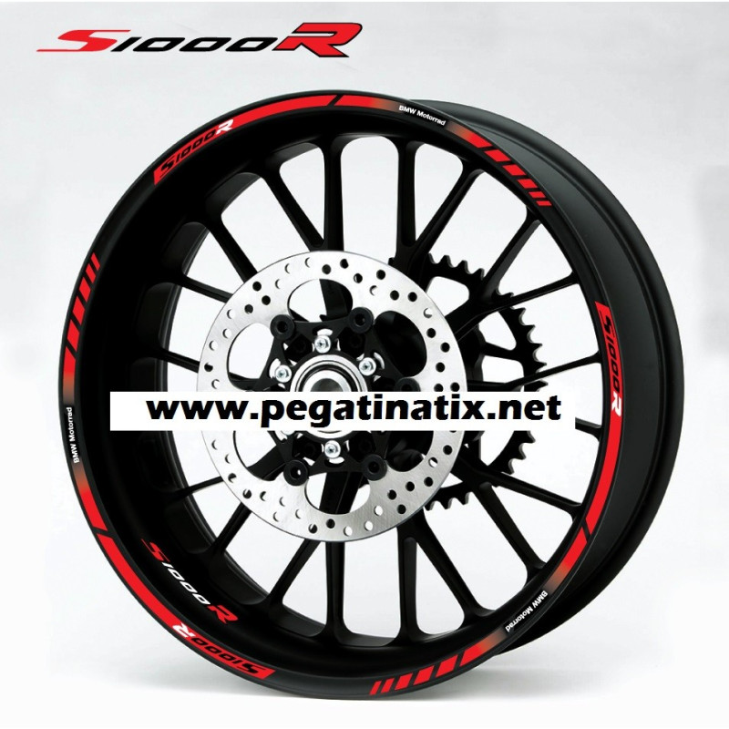 BMW S1000R wheel decals rim stripes 12 pcs. stickers Laminated S1000 R