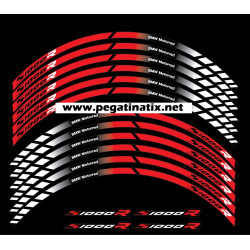 BMW S1000R wheel decals rim stripes 12 pcs. stickers Laminated S1000 R